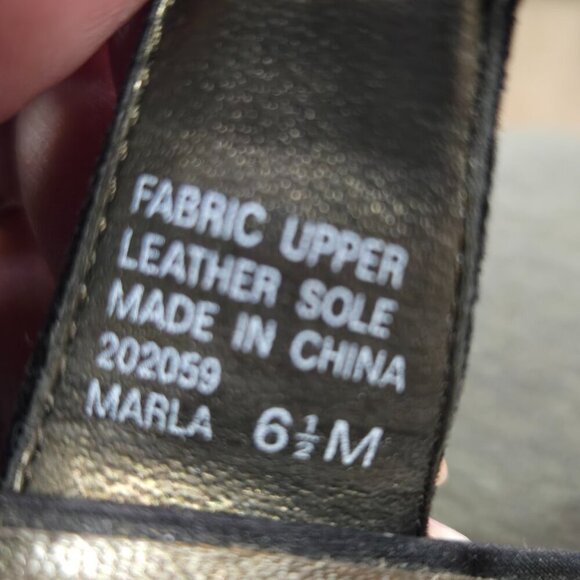 Sam & Libby Marla Strappy Heels | Black Satin | Size 6.5M - Picture 8 of 11